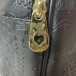 JUICY COUTURE black deboss shout it out backpack Juicy Couture | Bags | Juicy Couture Womens Black Debossed  main image 4